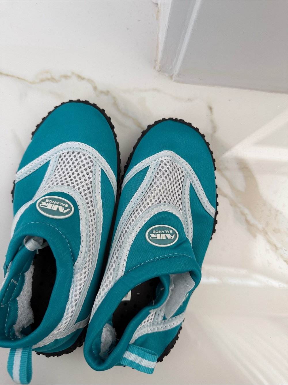 Air Balance Kids Teal and White Water Shoes